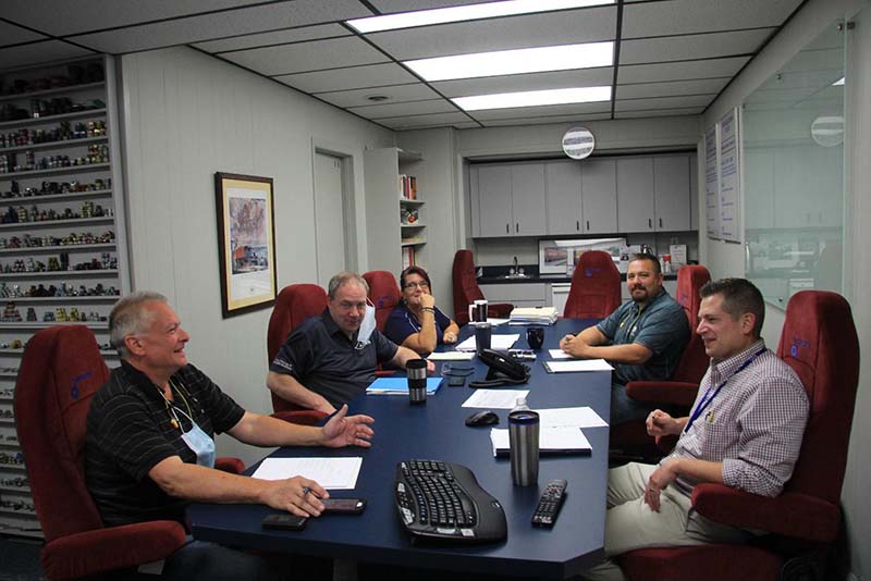 Employees in training session at Seaway Bolt & Specials Corporation, special bolt & pipe plug manufacturer